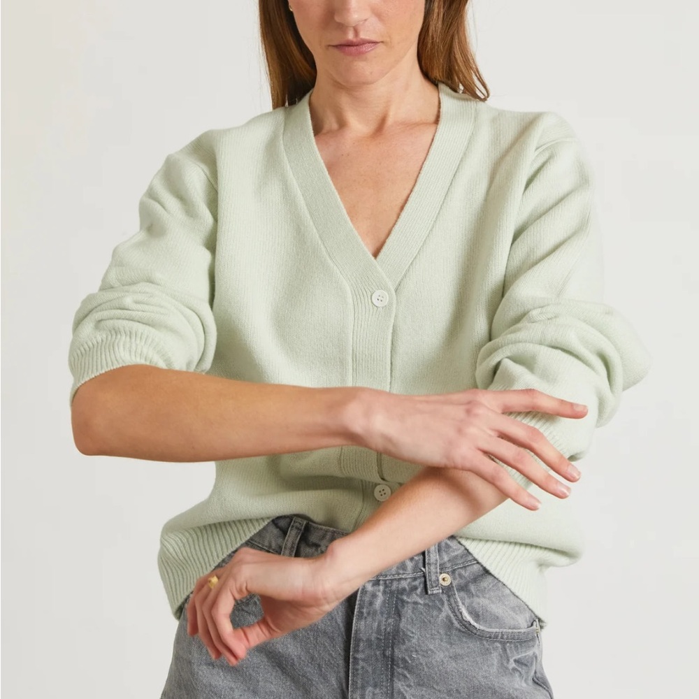 NAADAM wool cardigan in mint size s